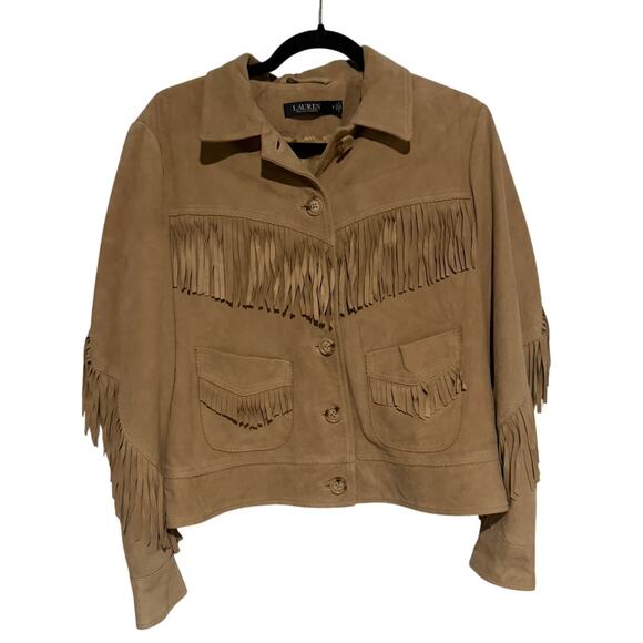 Lauren Ralph Lauren Jackets & Blazers - Lauren Ralph Lauren Suede Fringe Jacket